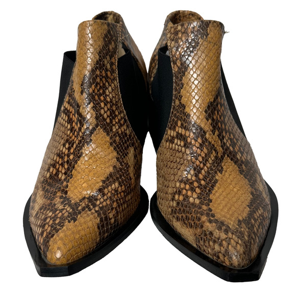 LAX Brown "Snake Skin" Ankle Booties size 37 - EUC - Picture 7 of 8